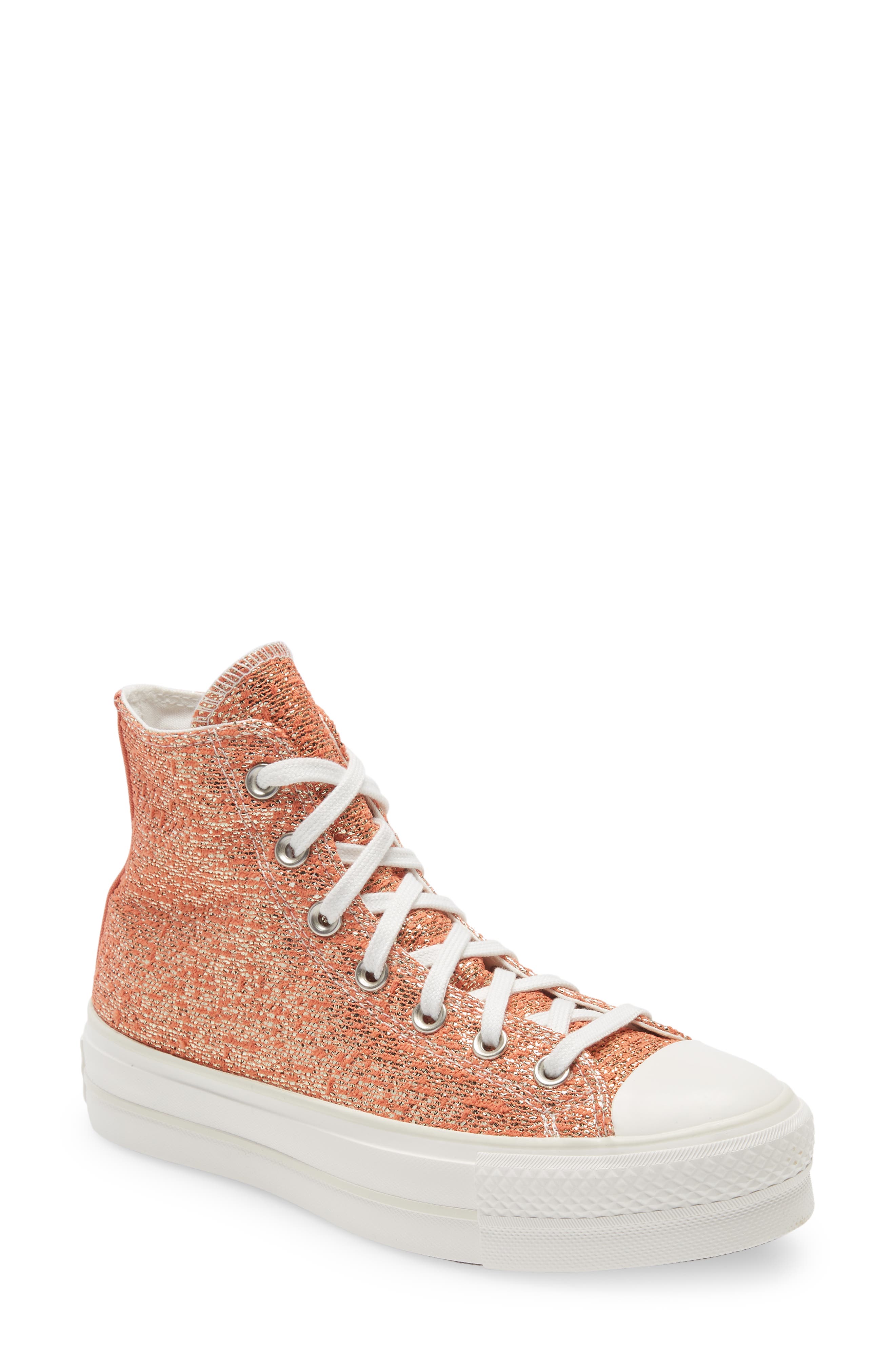 red converse platform sneakers
