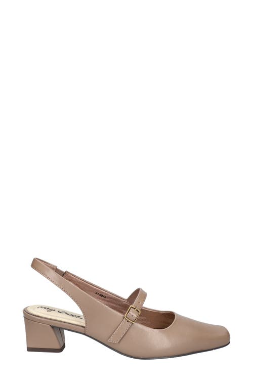 Easy Street Cameo Slingback Mary Jane Pump In Taupe