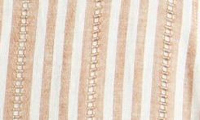 Shop Rails Banks Stripe Linen Blend Leno Shirt In Palo Santo Stripe