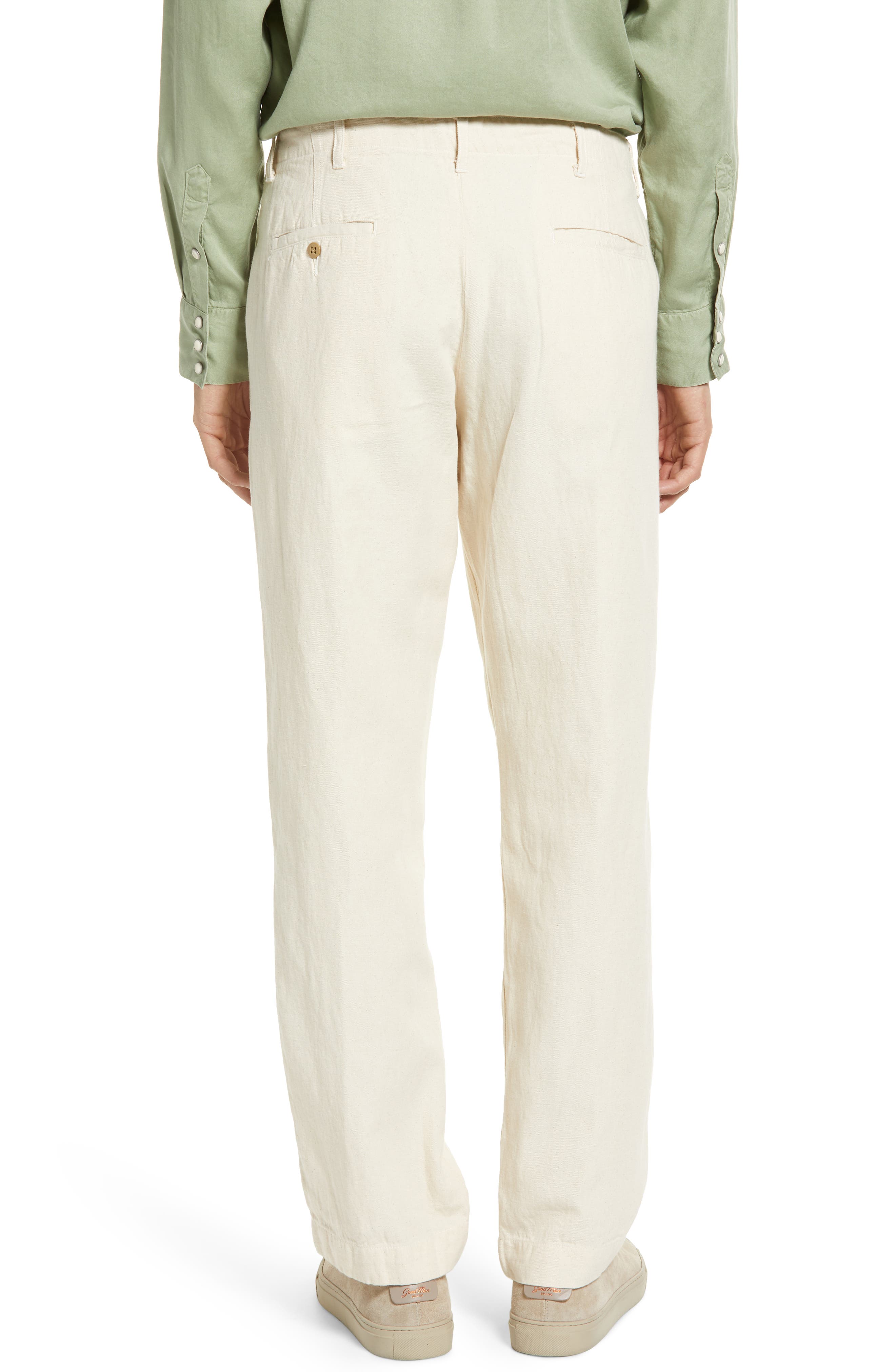 WYTHE Men's Cotton \u0026 Linen Chino Pants 