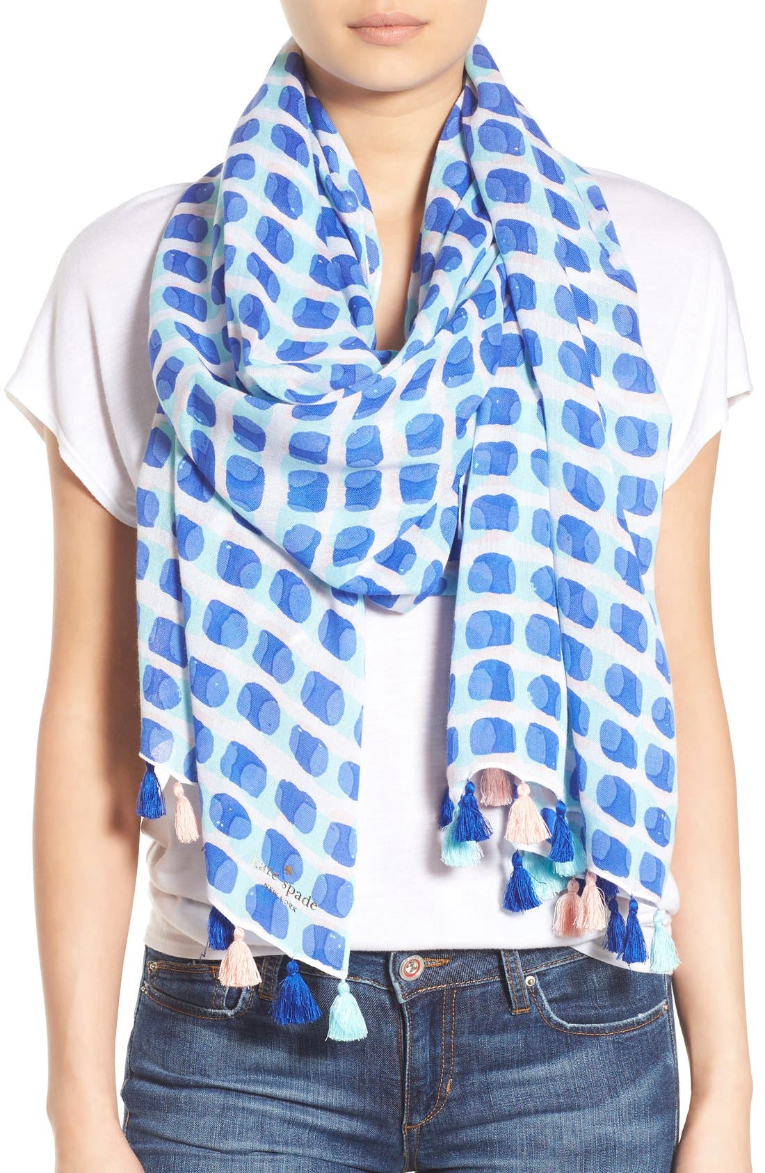 kate spade new york 'island' print scarf Nordstrom