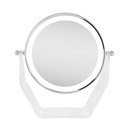 Shop Zadro Lighted Makeup Mirror With Magnification & Swivel In Chrome