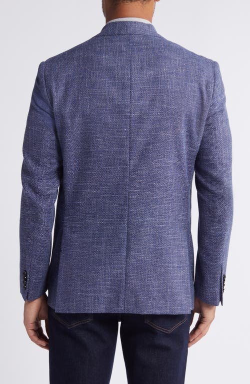 Shop Ted Baker London Keith Slim Fit Melange Wool & Cotton Blend Sport Coat In Medium Blue