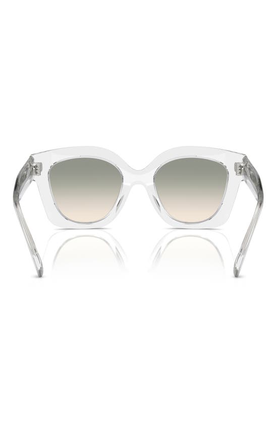 Shop Tory Burch 49mm Gradient Irregular Sunglasses In Clear
