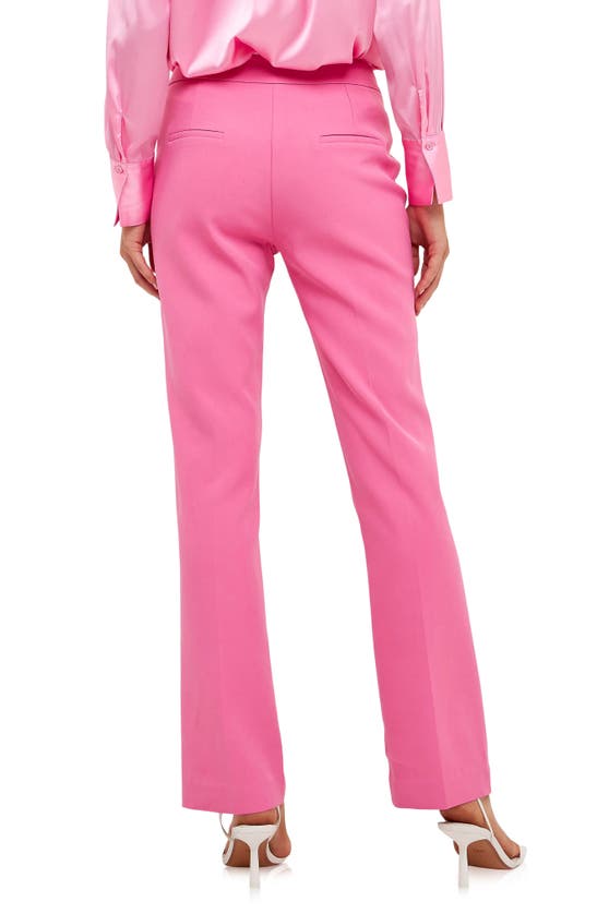 Endless Rose Flat Front Trousers In Pink