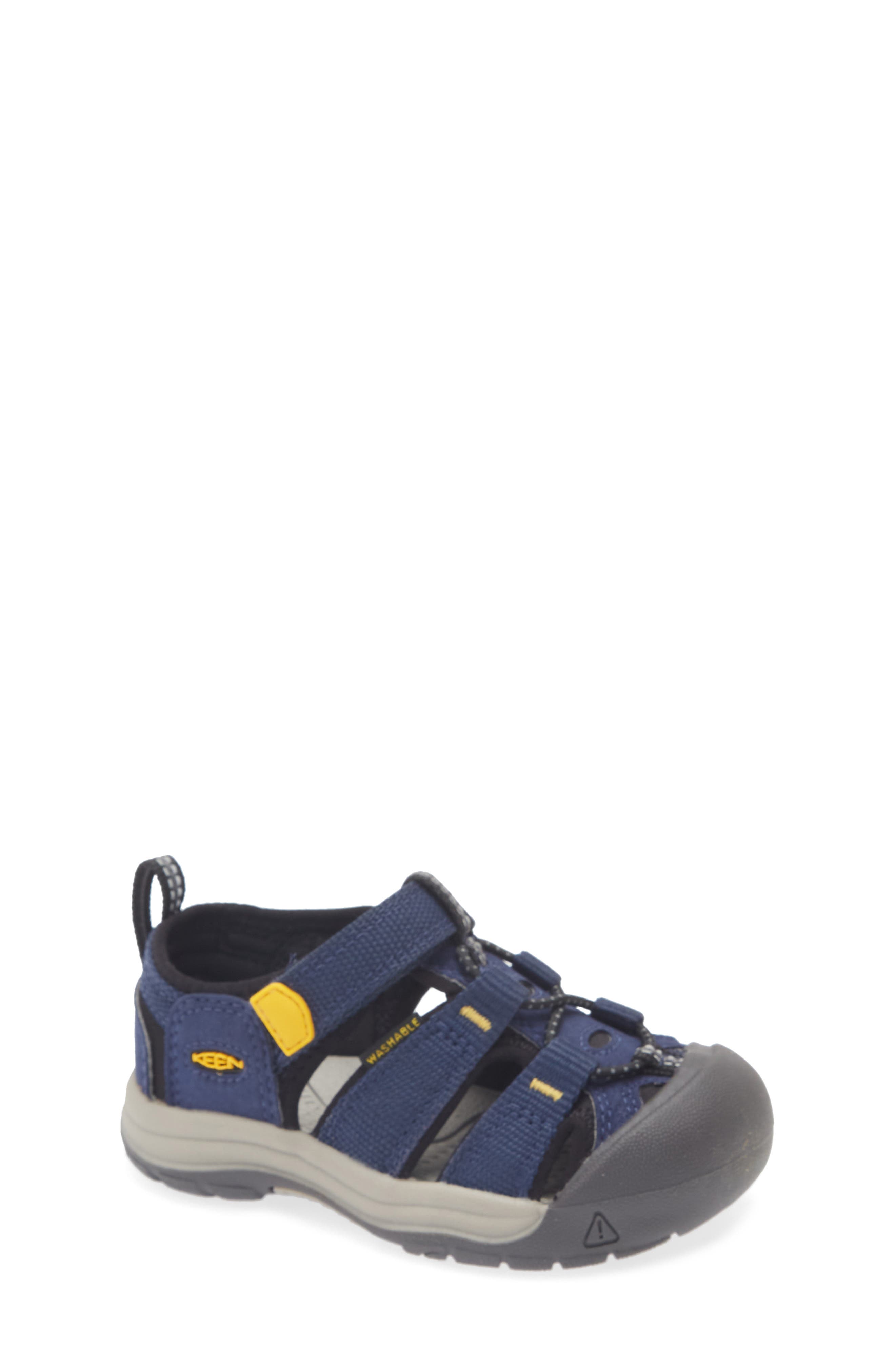 KEEN Kids' Newport H2 Sandal in Naval Academy/Keen Yellow 