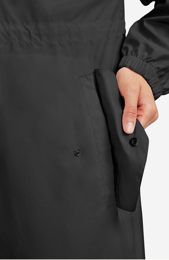 Shop Nike Essential Longline Trench Coat In Black/ White