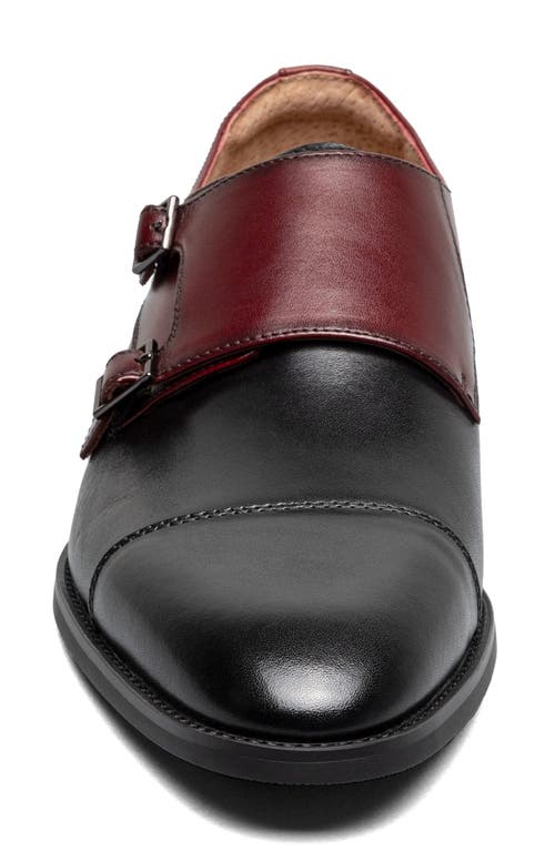 Stacy Adams Raythorne Double Monk Strap Shoe In Black Multi