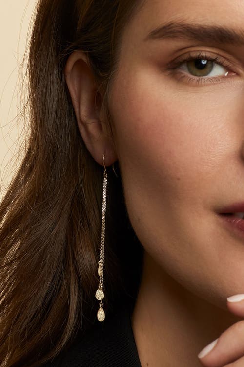 Oradina Women's 14k Yellow Solid Gold Tears Of Joy Drop Earrings In Yellow Gold
