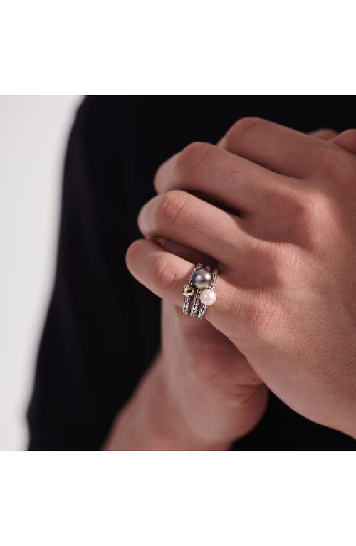 John Hardy Classic Chain Stack Ring In Silver/ Gold