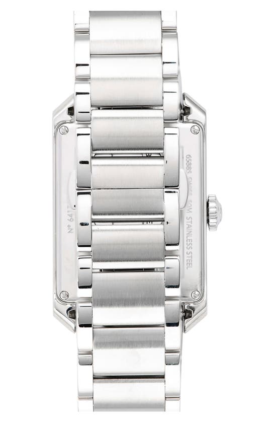 Shop Baume & Mercier Hampton Bracelet Watch, 43mm X 27mm In Silver/ Opaline Blue