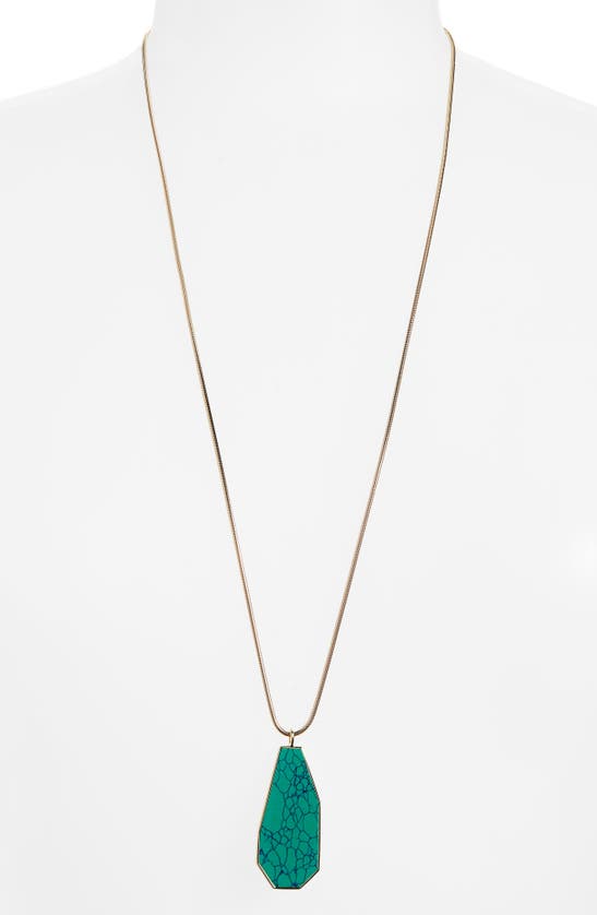 Shop Isabel Marant To Dance Marbled Pendant Necklace In Green