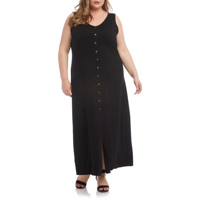 Plus Size Karen Kane Alana Maxi Dress, Black