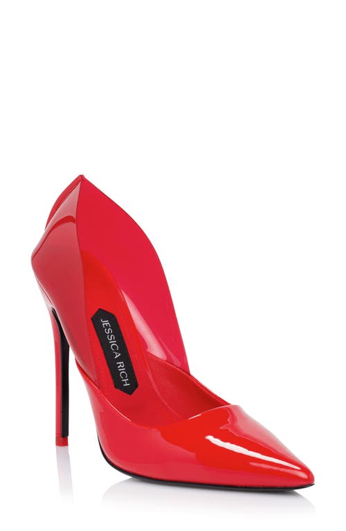 Angelica Pointed Toe Pump in Red