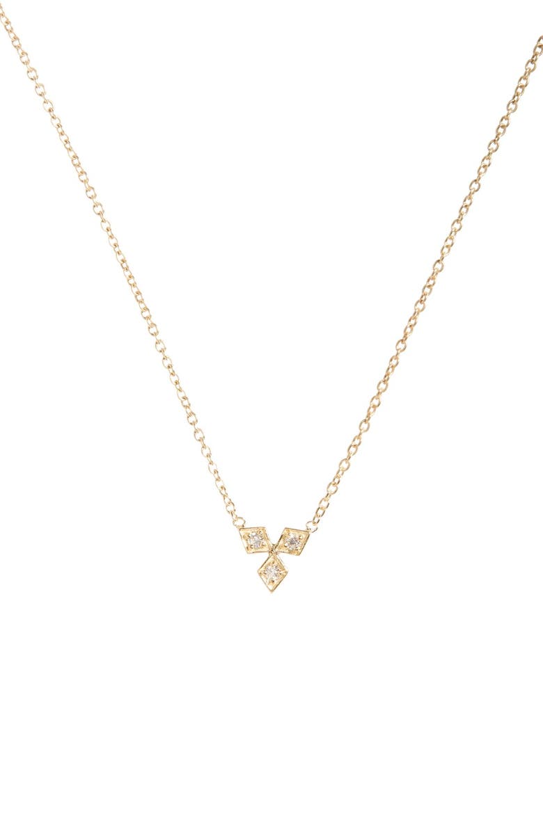 Zoë Chicco Three-Diamond Pendant Necklace | Nordstrom