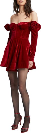 Velour Corset Mini Dress by Bardot for $35