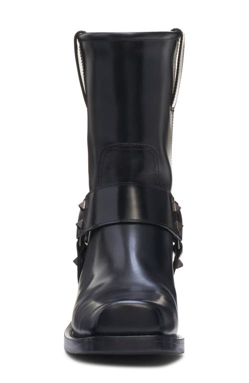 Shop Valentino Garavani Rockstud Biker Boot In Nero