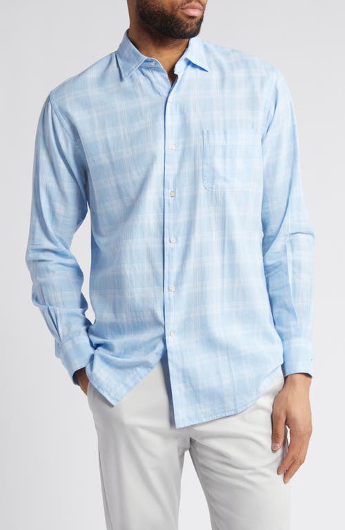 Solana Plaid Button-Up Shirt in Cottage Blue
