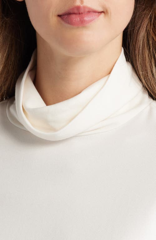 Shop Caslonr Caslon(r) Long Sleeve Turtleneck Top In Ivory Pristine