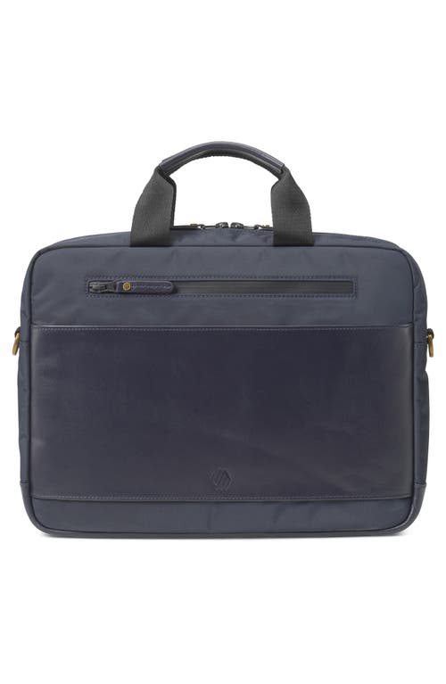 Shop Johnston & Murphy Hudson Waterproof Nylon Briefcase In Navy