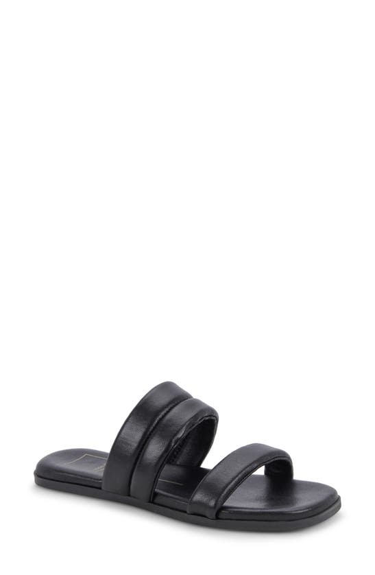 Dolce Vita Adore Slide Sandal In Black Leather