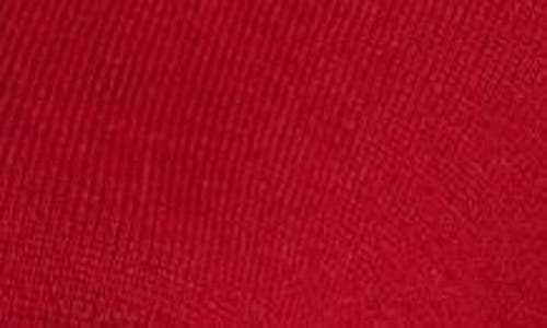 Shop Anne Klein Tie Neck Twofer Cotton & Cashmere Sweater In Titian Red