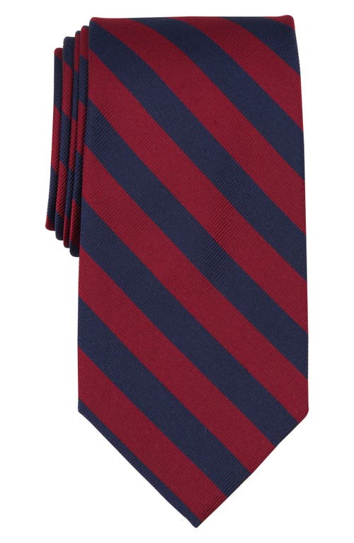 Shop Brooks Brothers Bar Stripe Silk Blend Tie In Burgundy