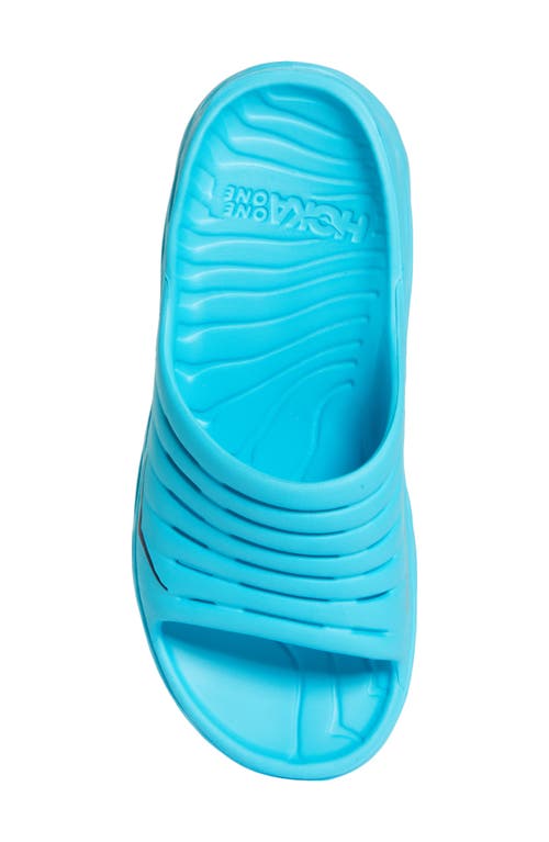 Hoka Gender Inclusive Ora Recovery Slide Sandal In Scuba Blue/bellwether Blue