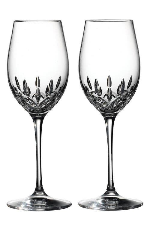 Waterford Lismore Essence Set of 2 Lead Crystal White Wine Glasses in Clear at Nordstrom