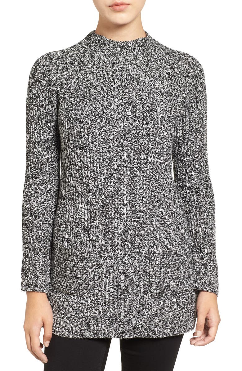 Chaus Two-Pocket Mock Neck Tunic Sweater | Nordstrom