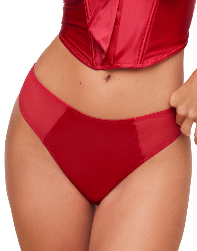 Shop Adore Me Arianna Brazilian Panties In Dark Red