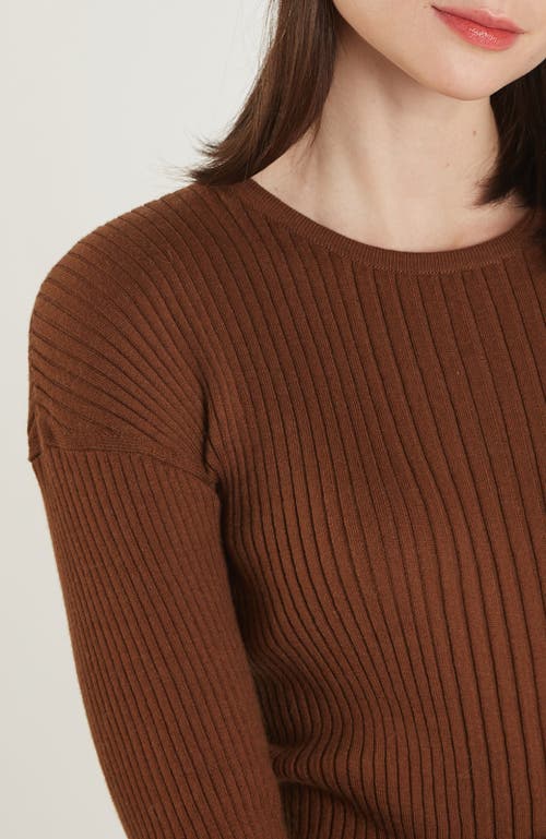 Shop Oyun Cotton Classic Rib Crew In Mocha