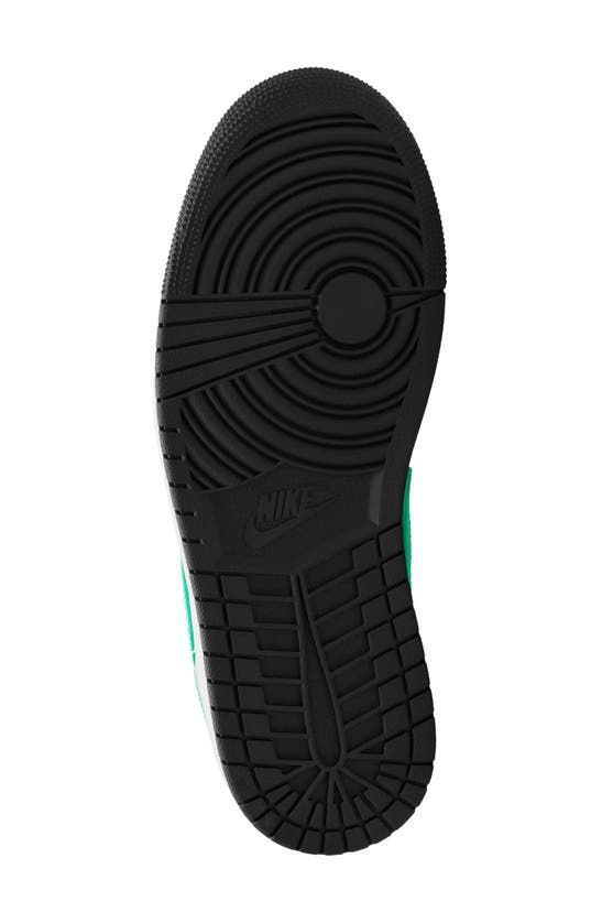 Shop Jordan Air  1 Low Sneaker In White/ Black/ Green Glow