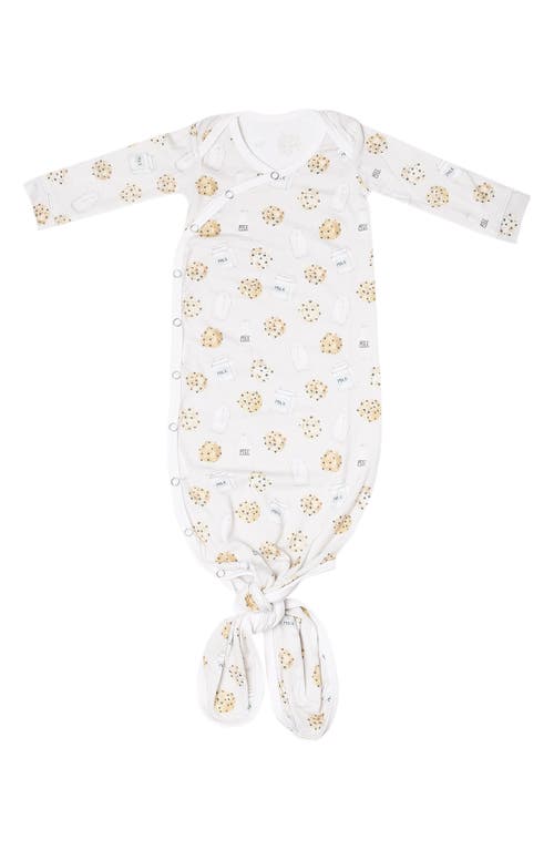 Copper Pearl Newborn Knotted Gown in Chip at Nordstrom