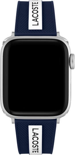 Lacoste Silicone 20mm Apple Watch® Watchband | Nordstrom