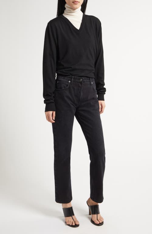 Shop The Row Haius Wool V-neck Sweater In Black