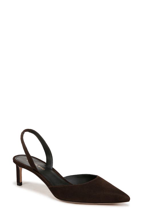 Shop Veronica Beard Caroline Slingback Pointed Toe Kitten Heel Pump In Espresso