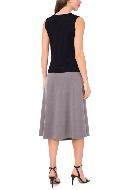 Shop Halogenr Halogen(r) Asymmetric Faux Wrap Belted Skirt In Silver Smoke Grey