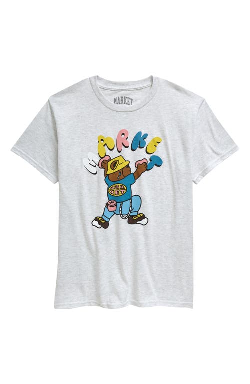 MARKET Kids' Under Pressure Bear Graphic T-Shirt in Ash 