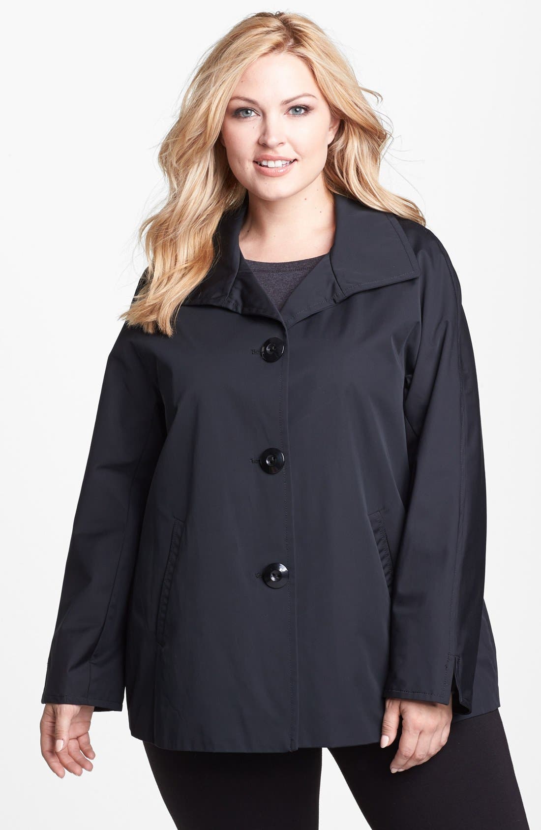 Ellen Tracy 'Signature' Rain Jacket (Plus Size) Nordstrom
