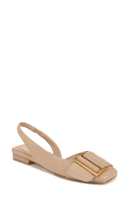 Tracy Slingback Square Toe Flat in Nude