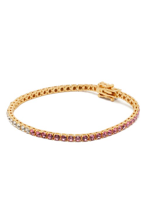 Kate Spade New York Brighten Up Multicolor Cubic Zirconia Tennis Bracelet In Gold