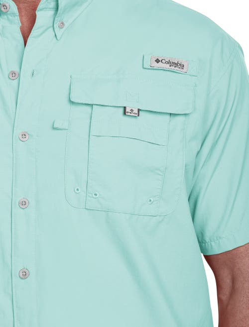 Shop Columbia Pfg Bahama Ii Short-sleeve Sport Shirt In Gulf Stream