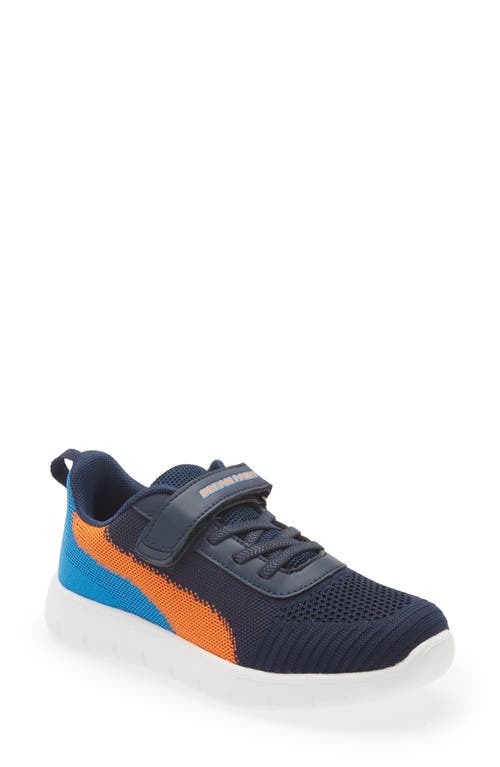 Shop Dream Pairs Knit Low Top Sneaker In Blue/navy/orange