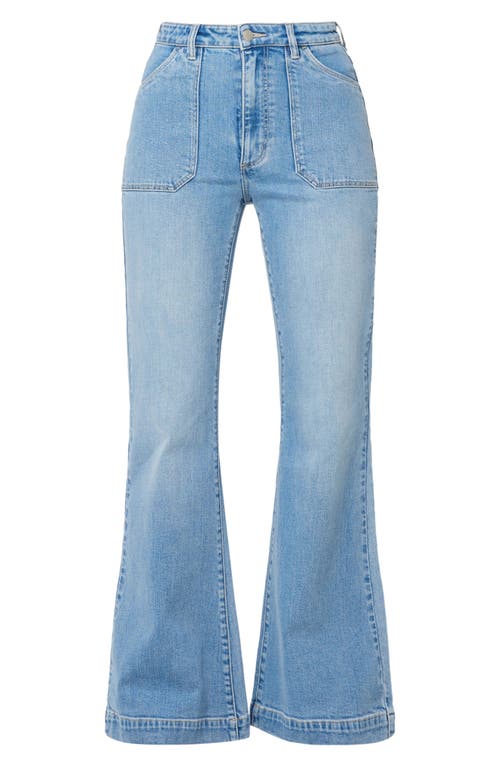 Shop Rolla's East Coast Carly Flare Jeans In Vintage Blue