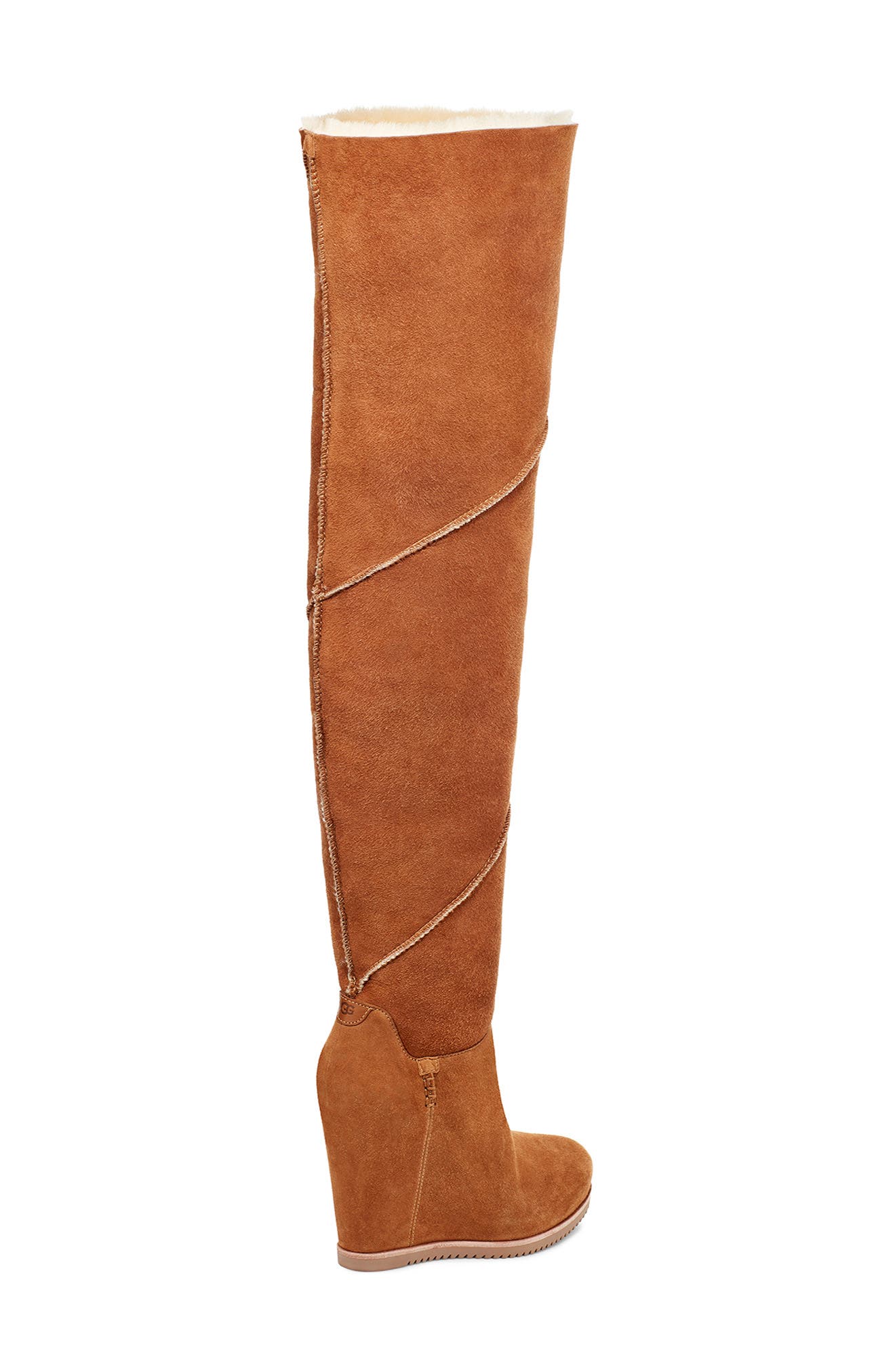 ugg wedge high shaft suede boots