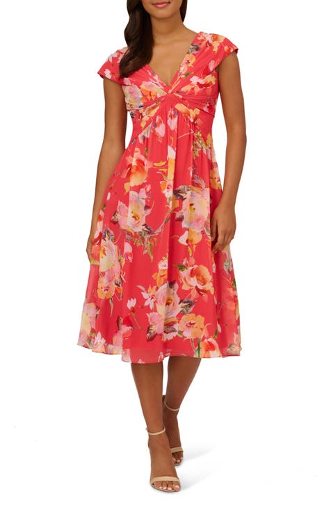 Women's Coral Midi Dresses | Nordstrom