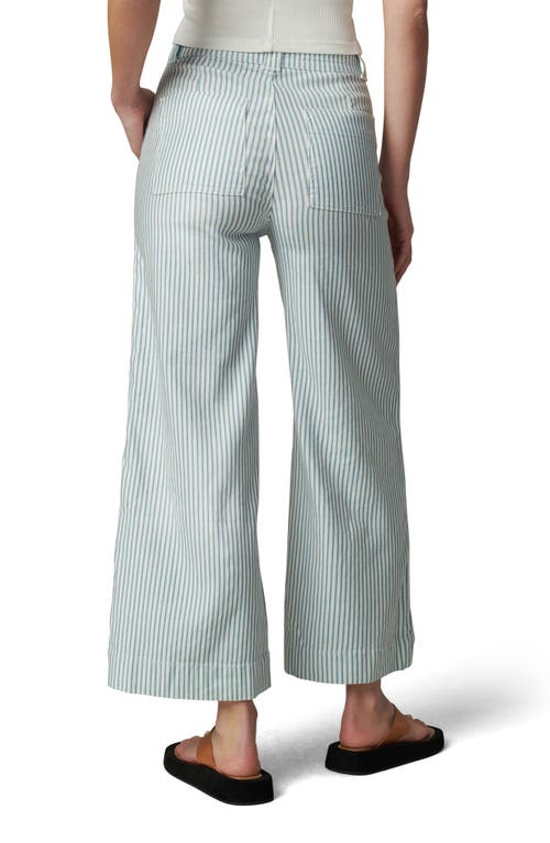 Shop Joe's The Addison High Waist Linen Blend Ankle Wide Leg Pants In Rail Road Stripe