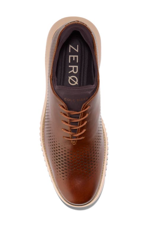 Shop Cole Haan 2.zerogrand Laser Wing Derby In Acorn/sesame