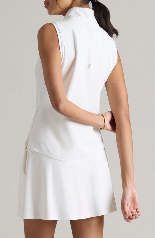 Shop Rhone Course To Court Sleeveless Half Zip Top In Snow White